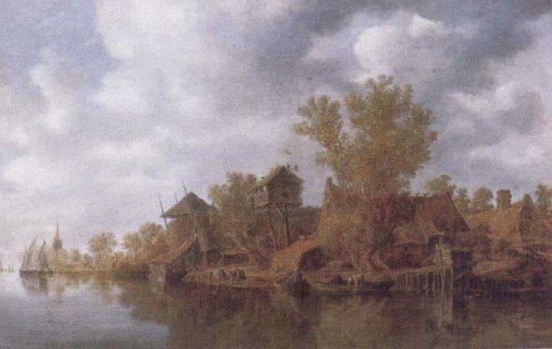 Jan van  Goyen River Landscape China oil painting art